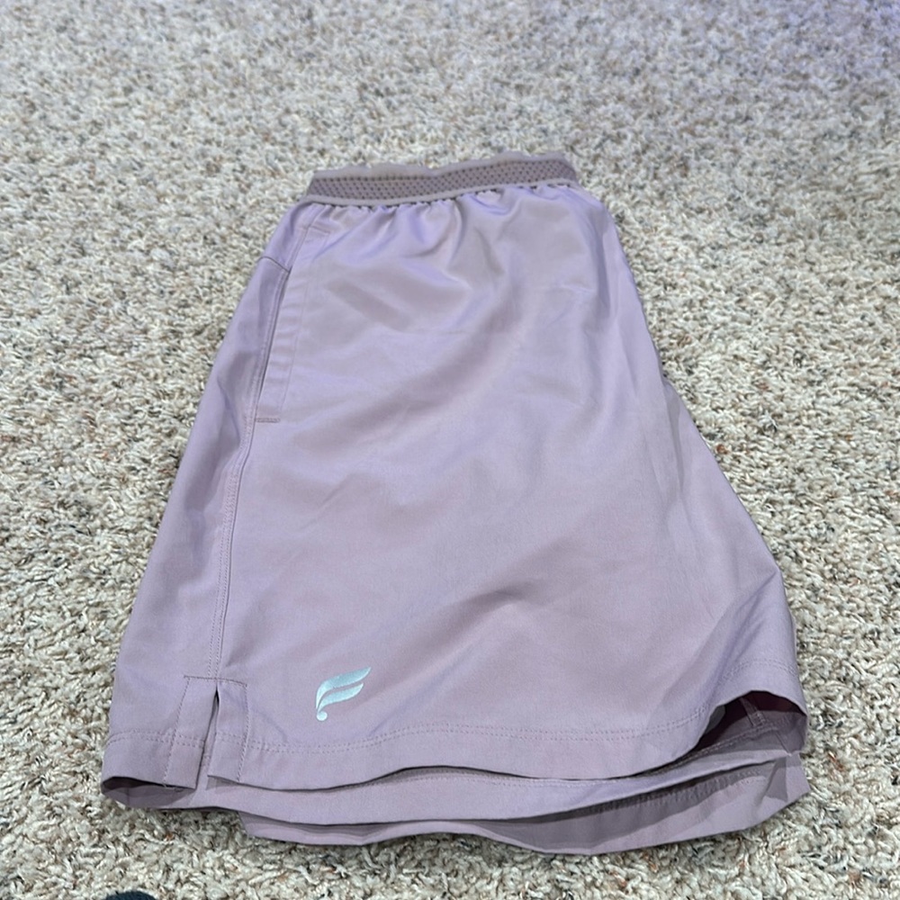 Fabletics purple athletic shorts with liner, medium